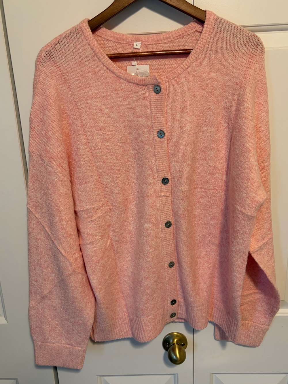 NWT Soft Pink Button-Front Women's Sweater